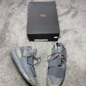 adidas Y-3 Qasa Men's High Top Sneakers Vista Gray Size US 10